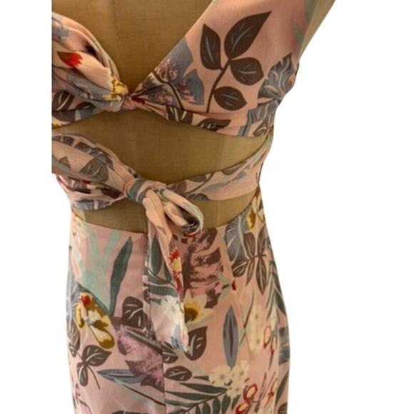 "LULUS" Floral Back Tie Sundress SZ XS Boho Cottage Core Fairy Prairie Whimsical - Picture 3 of 13